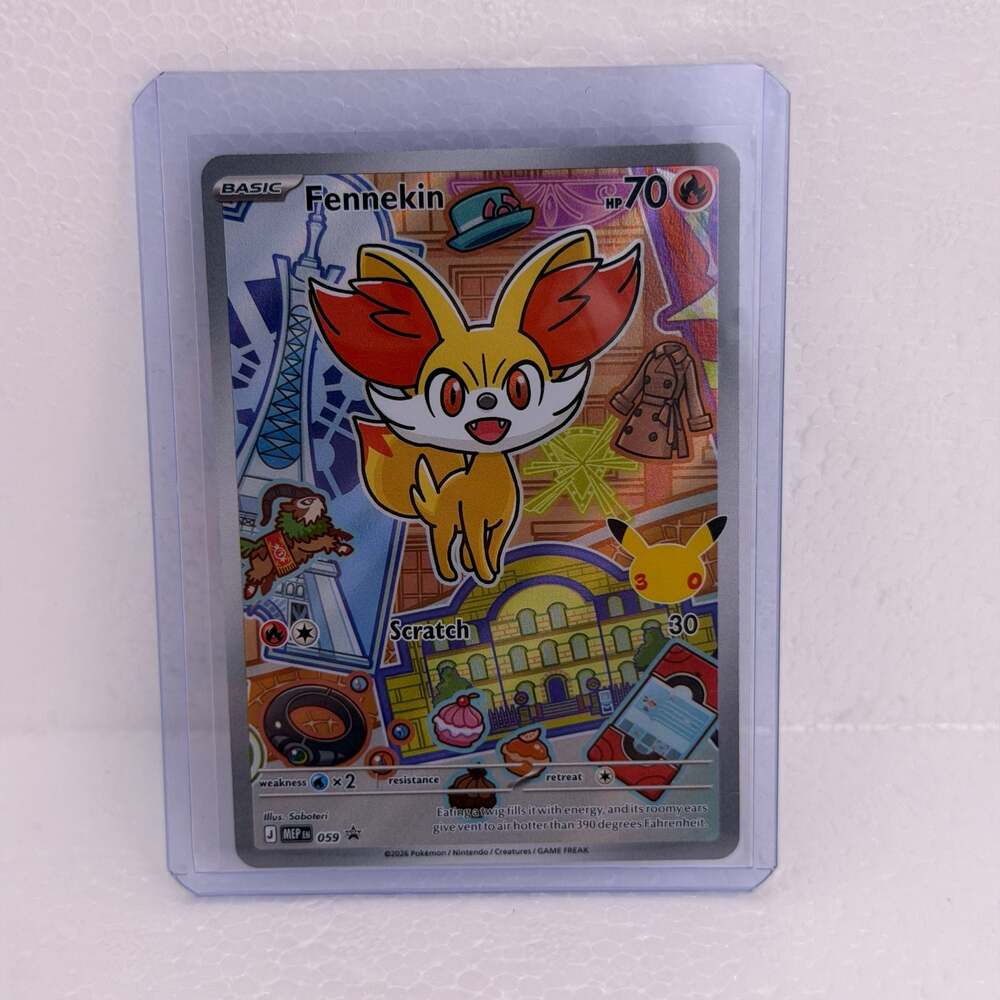 Pokemon Fennekin Promo MEP059 Illustration Rare Trading Card